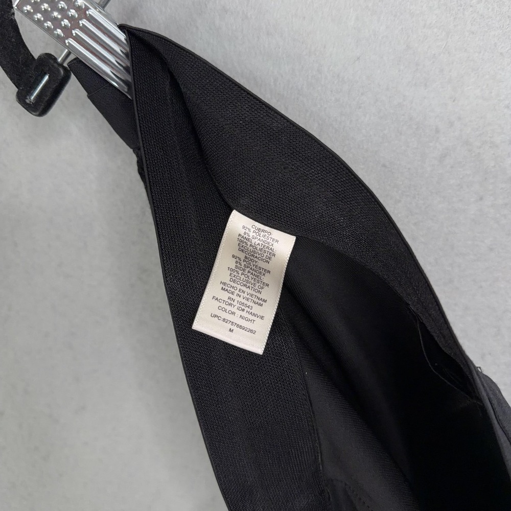 Elie Tahari Leggings Womens Medium Black Mid Rise Ankle Knit Side Stripe Stretch - Picture 4 of 12